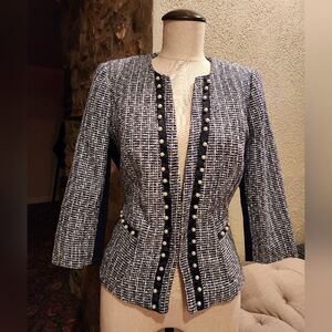 Elegant Black and White Women's Jacket